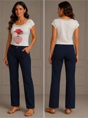 Marc Jacobs White Tee with Pink Perfume Graphic